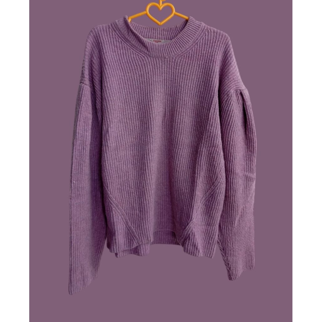 Sweater Rajut Ungu lilac