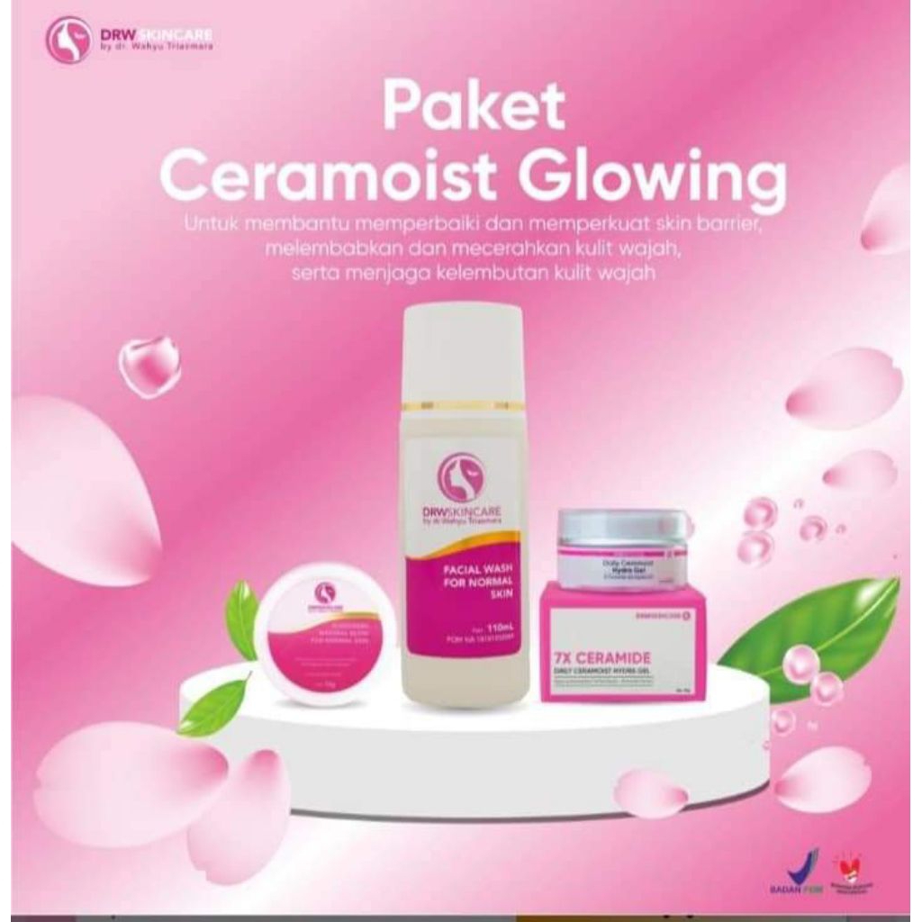 PAKET CERAMOIST GLOWING DRW SKINCARE
