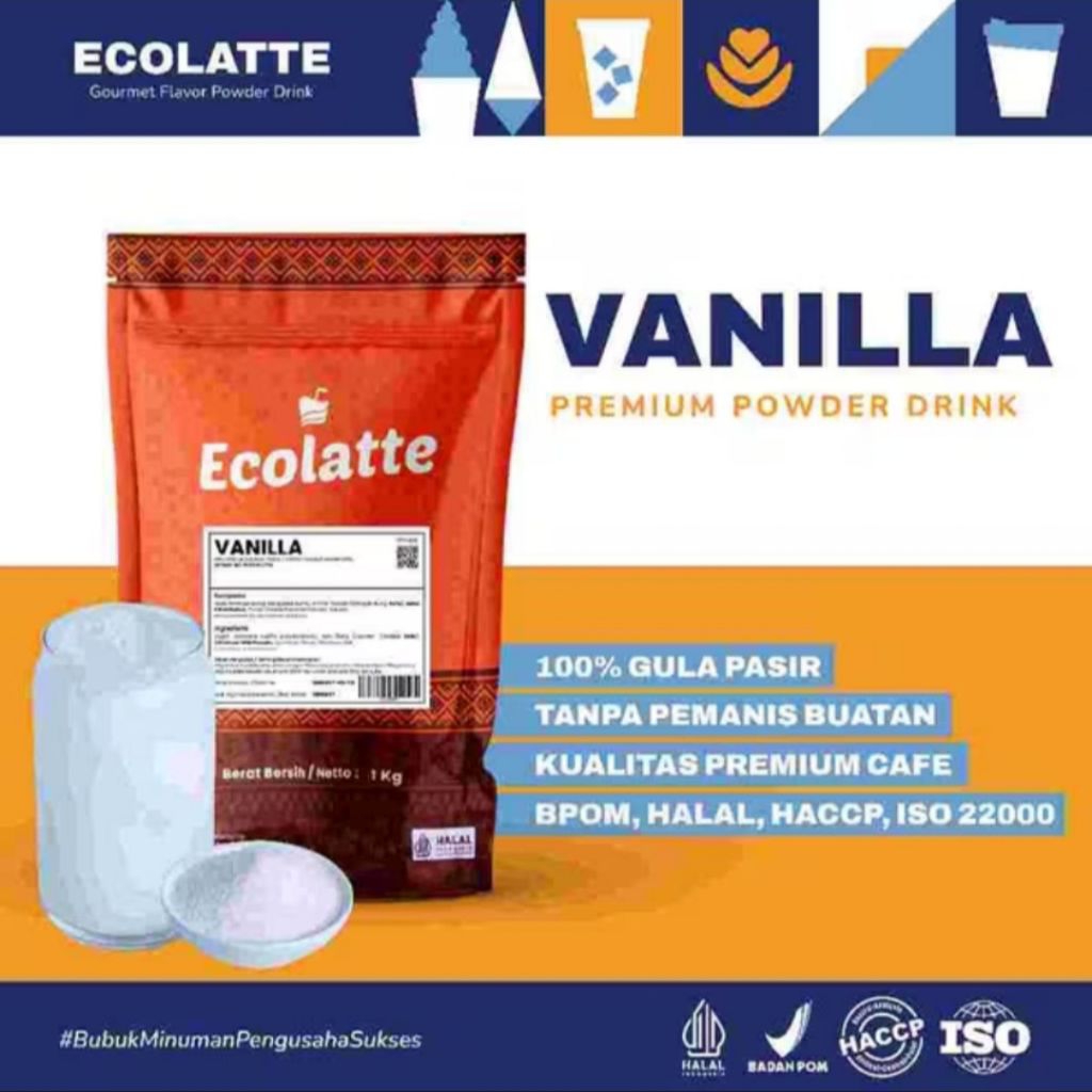 

ECOLATTE VANILLA - Powder Drink 1kg