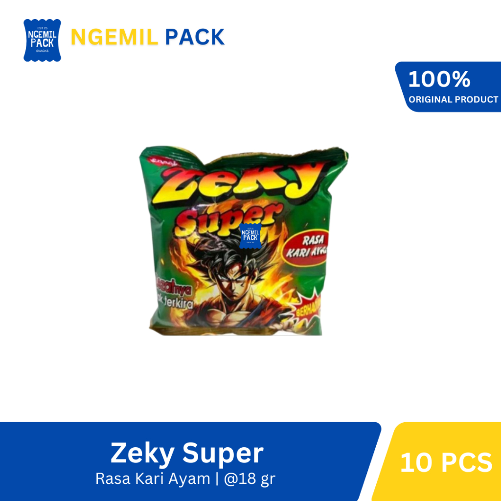 

Chiki Zeky Super Kari Ayam Berhadiah Isi 10pcs @18Gr