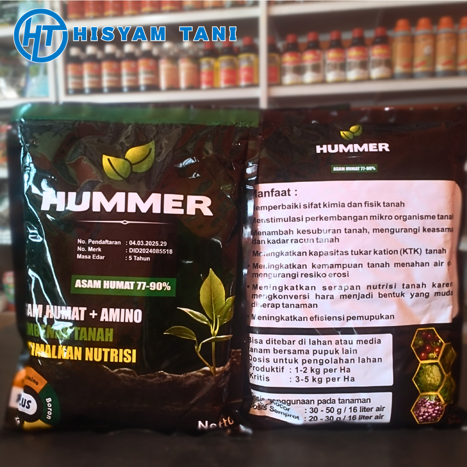 HUMMER ASAM HUMAT PLUS ASAM AMINO PEMBENAH TANAH asam humat dan asam amino TANAMAN ISI 1 KG asli 100