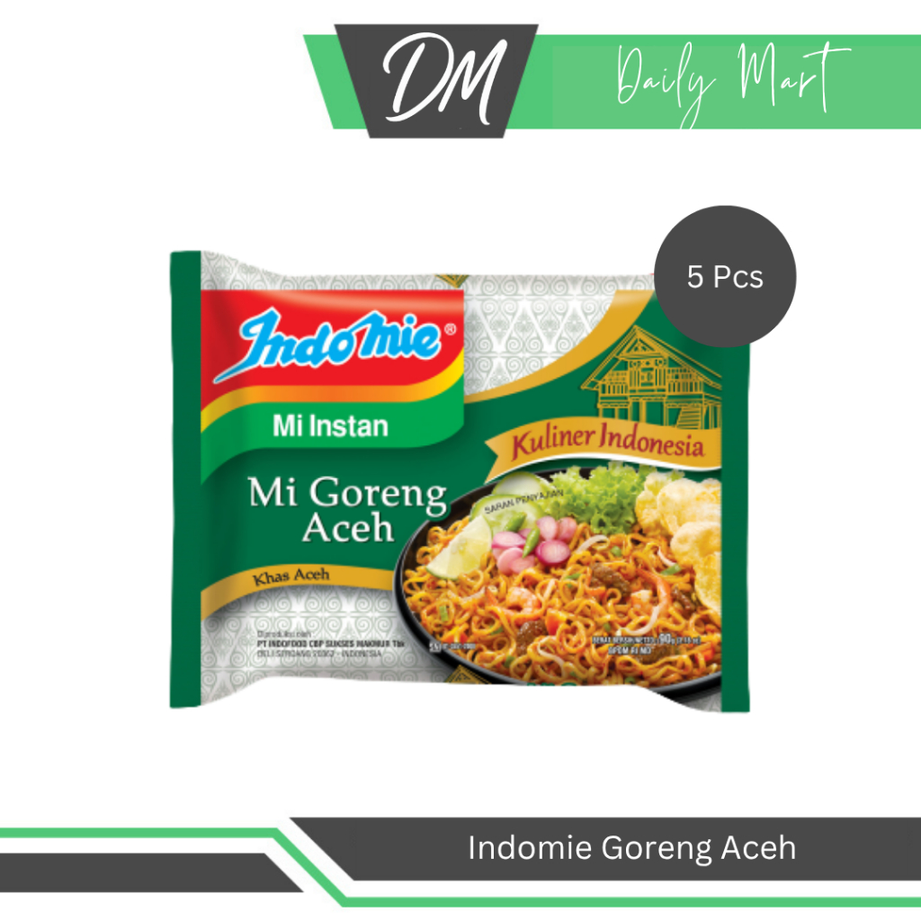 

Indomie Goreng Aceh (Harga Per 5 Pcs) - Mie Instan Enak Murah