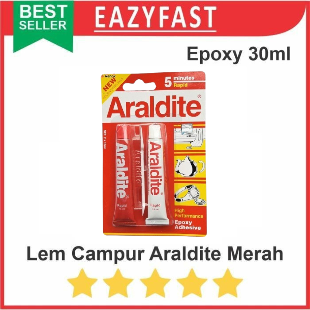 

Lem Campur Araldite Merah Resin Epoxy Glue Araldhite Rapid Fast 30ml