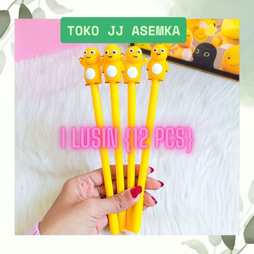 

12 PCS PULPEN GEL NAILONG DINO LUCU UNIK IMUT KARAKTER ALAT TULIS SEKOLAH COD