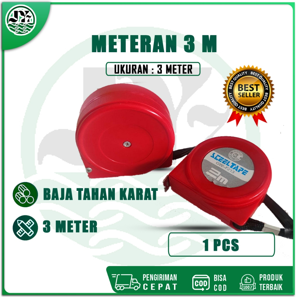 METERAN 3 M / METERAN TUKANG / METERAN TUKANG BANGUNAN / ALAT PERTUKANGAN TERMURAH