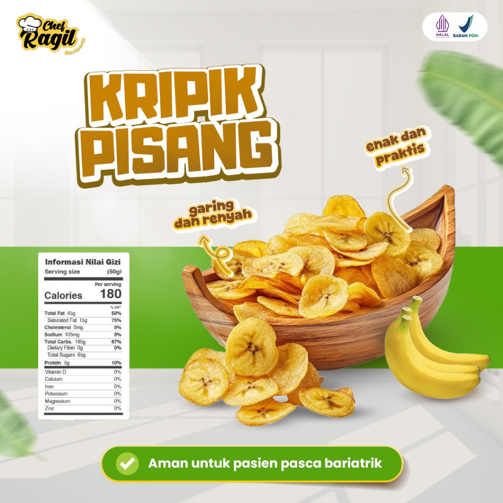 

Keripik Pisang Sehat – Camilan Rendah Kalori Tanpa Gula Tambahan