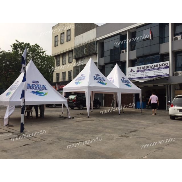 Cover Atap Tenda Kerucut Waterproof&UV 2x2 3x3 4x4 5x5 Kualitas Super tdk mudah sobek, Polos atau Cu