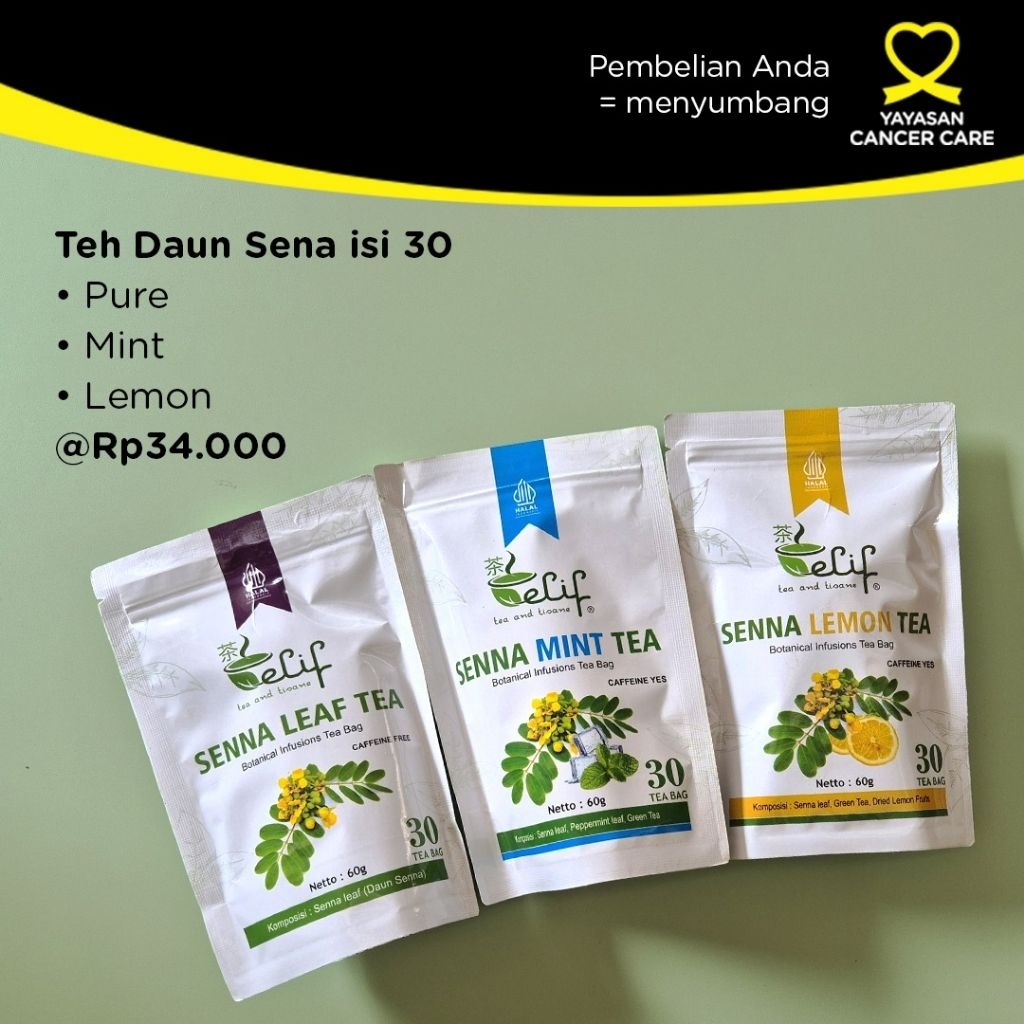 Elif Tea and Tisena Teh Daun Senna Leaf Tea