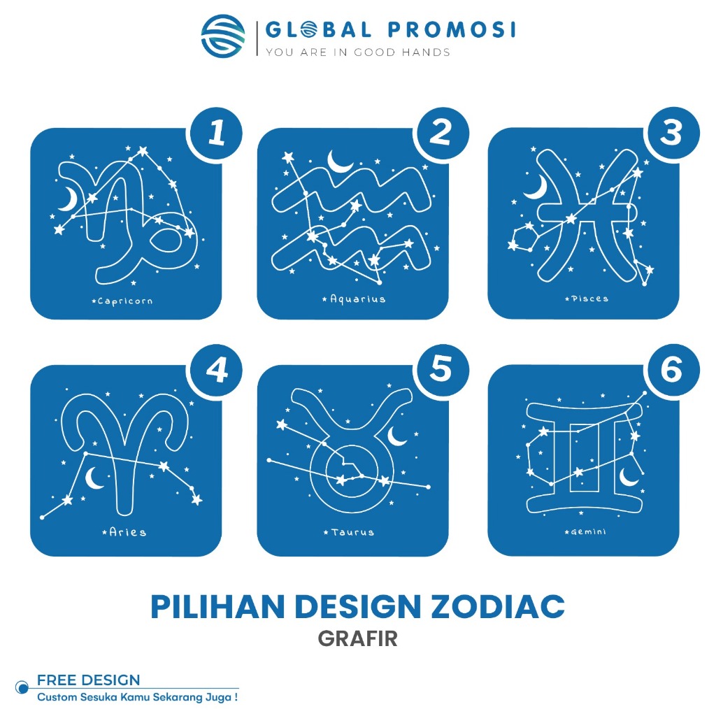 Pilihan Desain ZODIAK Untuk Custom  GRAFIR Tumbler