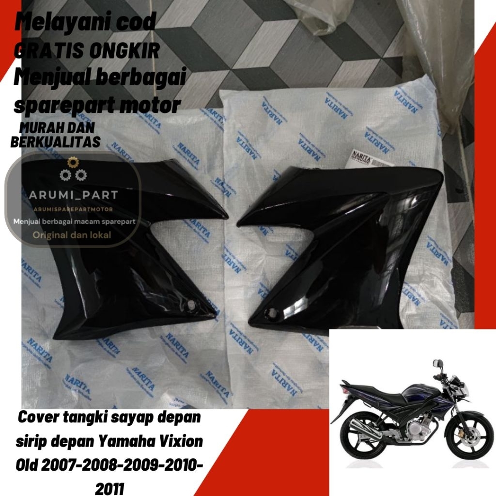 Cover tangki sayap samping sirip depan Yamaha Vixion Old 2008 2009 2010 2011
