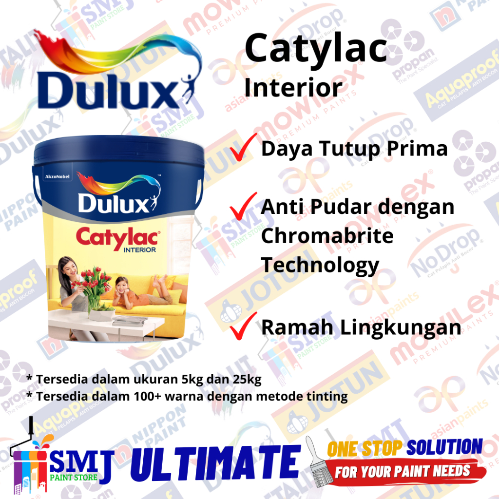 Cat Tembok DULUX CATYLAC INTERIOR Warna Tinting 25kg