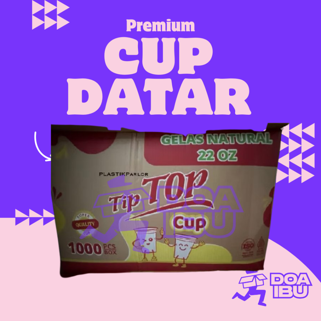(40 slop) / gelas tip top 12 oz / cup datar 12 oz / cup tip top 12 oz