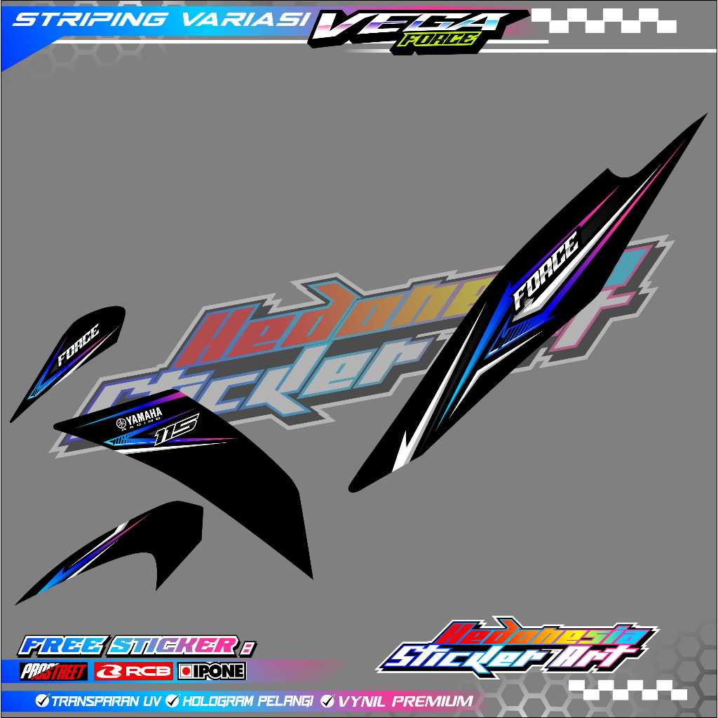 STRIPING VARIASI YAMAHA VEGA FORCE / STICKER LIST VARIASI MOTOR VEGA FORCE