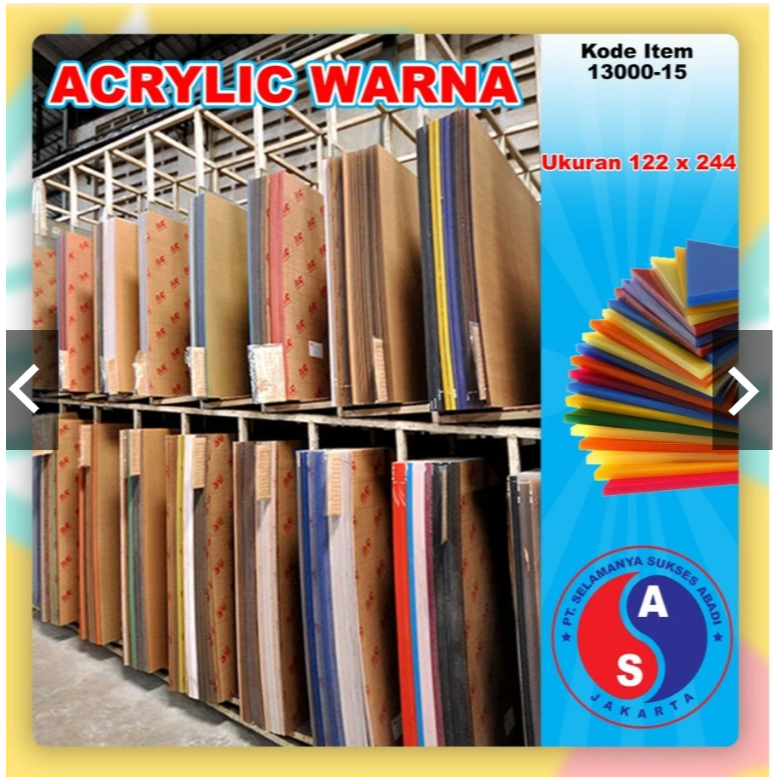 Acrylic Akrilik Bening Transparan Clear 2mm 3mm 4mm 5mm 6mm 8mm 10mm 122x244cm irma