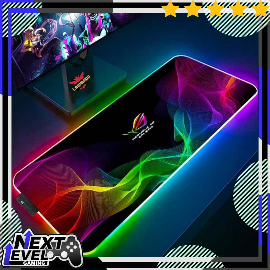 Mouse Pad Gaming ASUS ROG XL Desk Mat Illuminated RGB 800x300mm – TaffGO GMS-GB-5 [MPD]