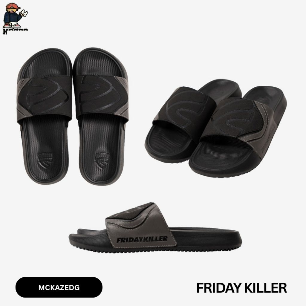 FRIDAY KILLER TERBARU "MCKAZEDG" SANDAL SLIDE SELOP HOOPS BANJARMASIN