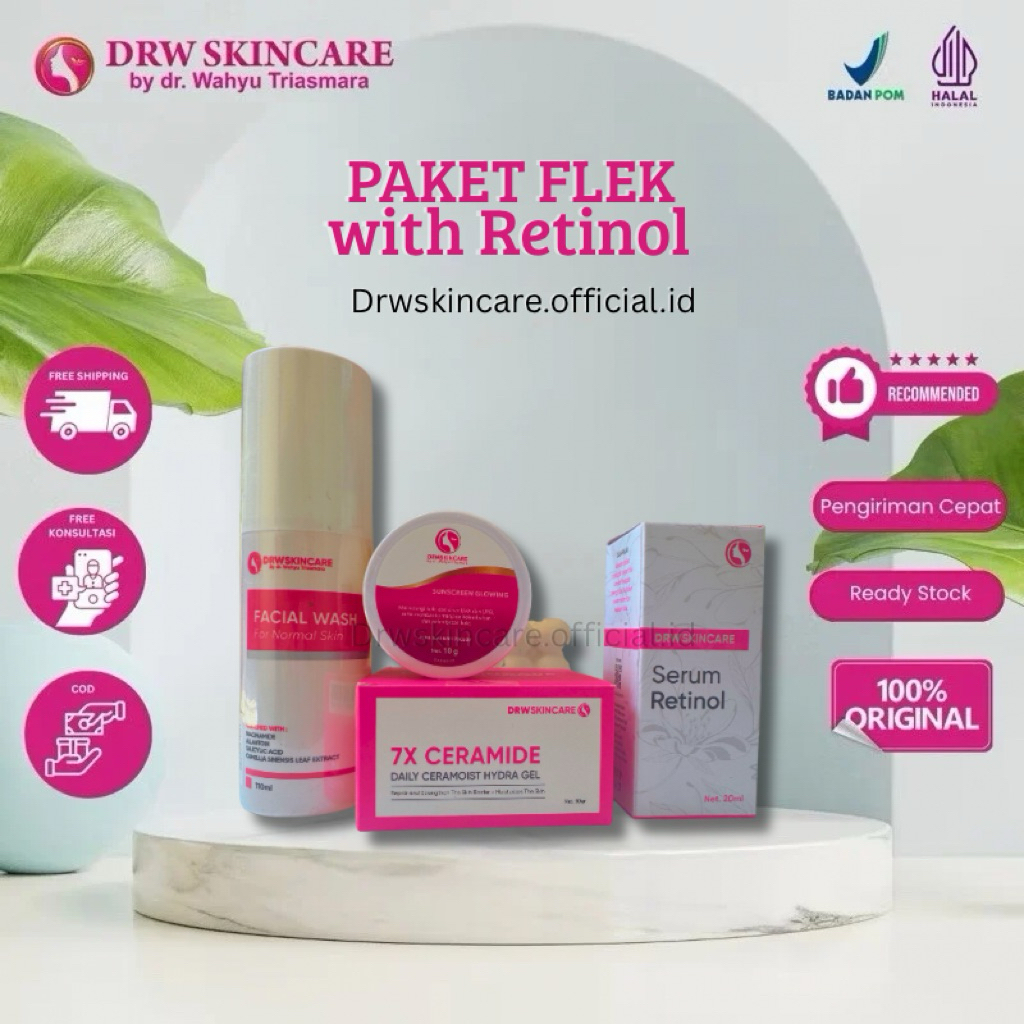 DRW SKINCARE PAKET CEREMOIST GLOWING FLEK HITAM (FLEK HITAM NORMAL SKIN MENCERAHKAN)