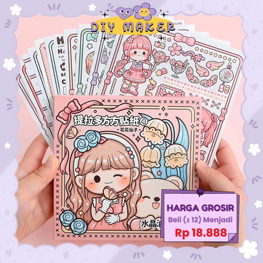 

DM Stiker 1 Pack Buat Buku Jurnal Edisi Flower Fairy Lucu Stiker Tempel Mainan Anak Stiker DIY TLD93