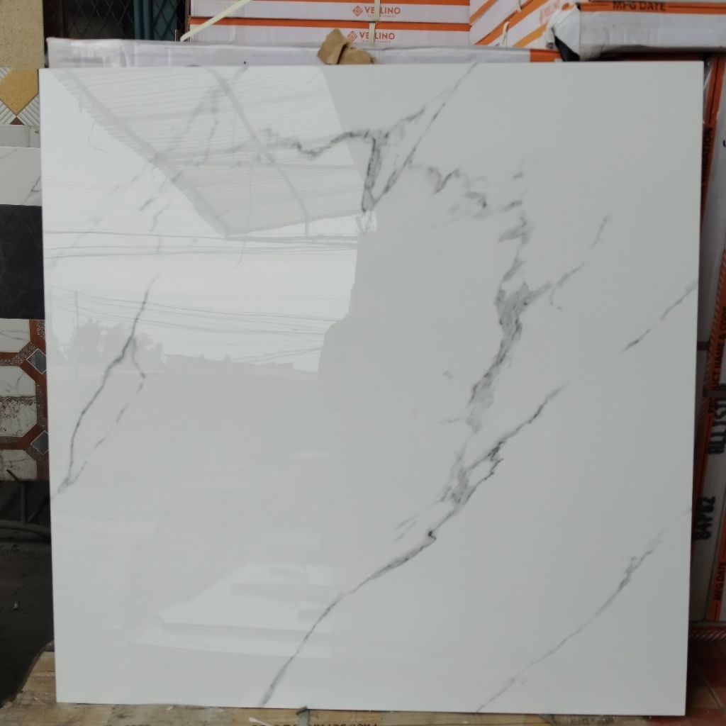 GRANIT 60X60 GLOSSY PUTIH CARARA MARBLE / WHITE CARARA