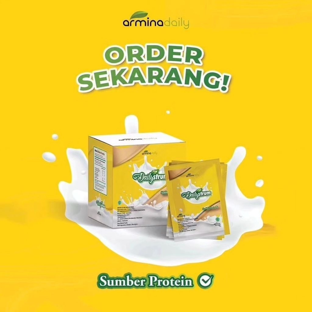 

SUSU DAILYSTRUM ARMINA DAILY SUSU KOLOSTRUM 1 BOX ( 10 Sashet )