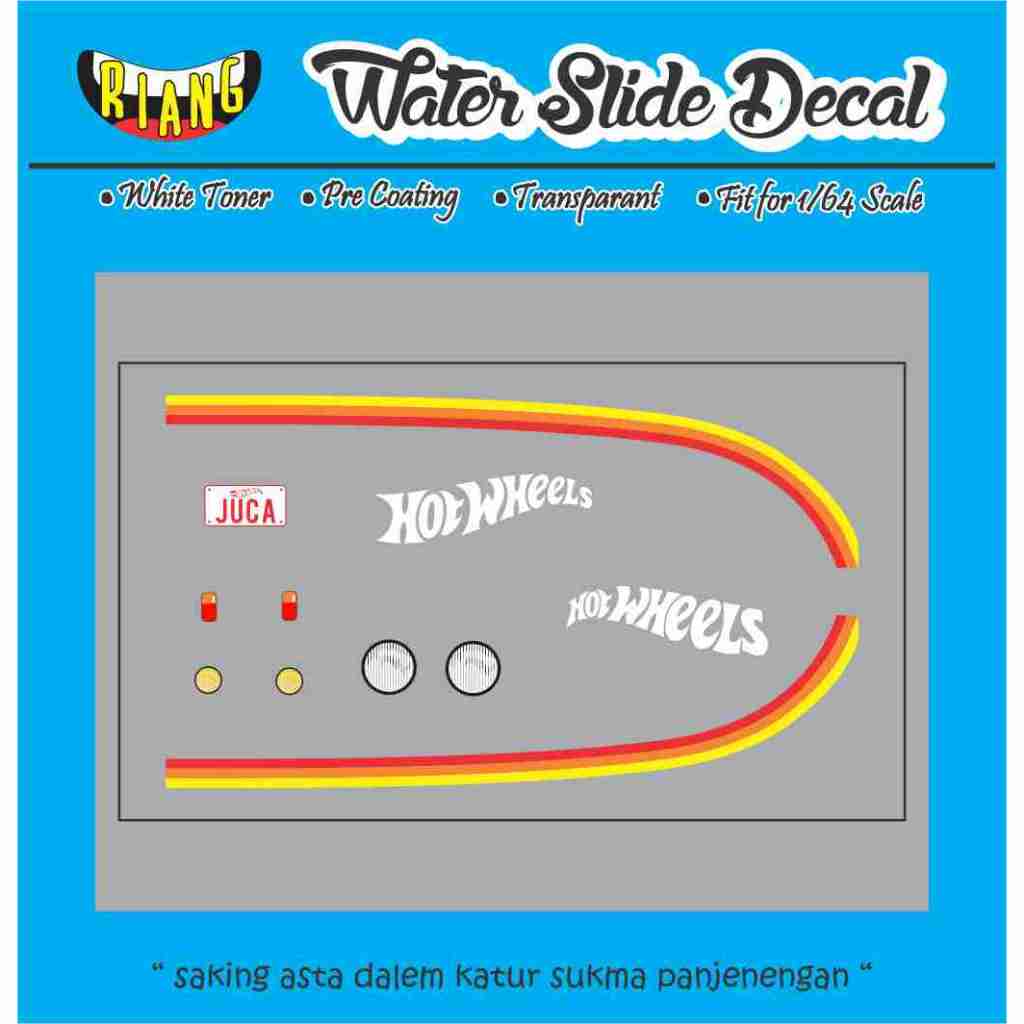 Decal Waterslide Hot Wheels Kool Kombi Juca Mexico 2019