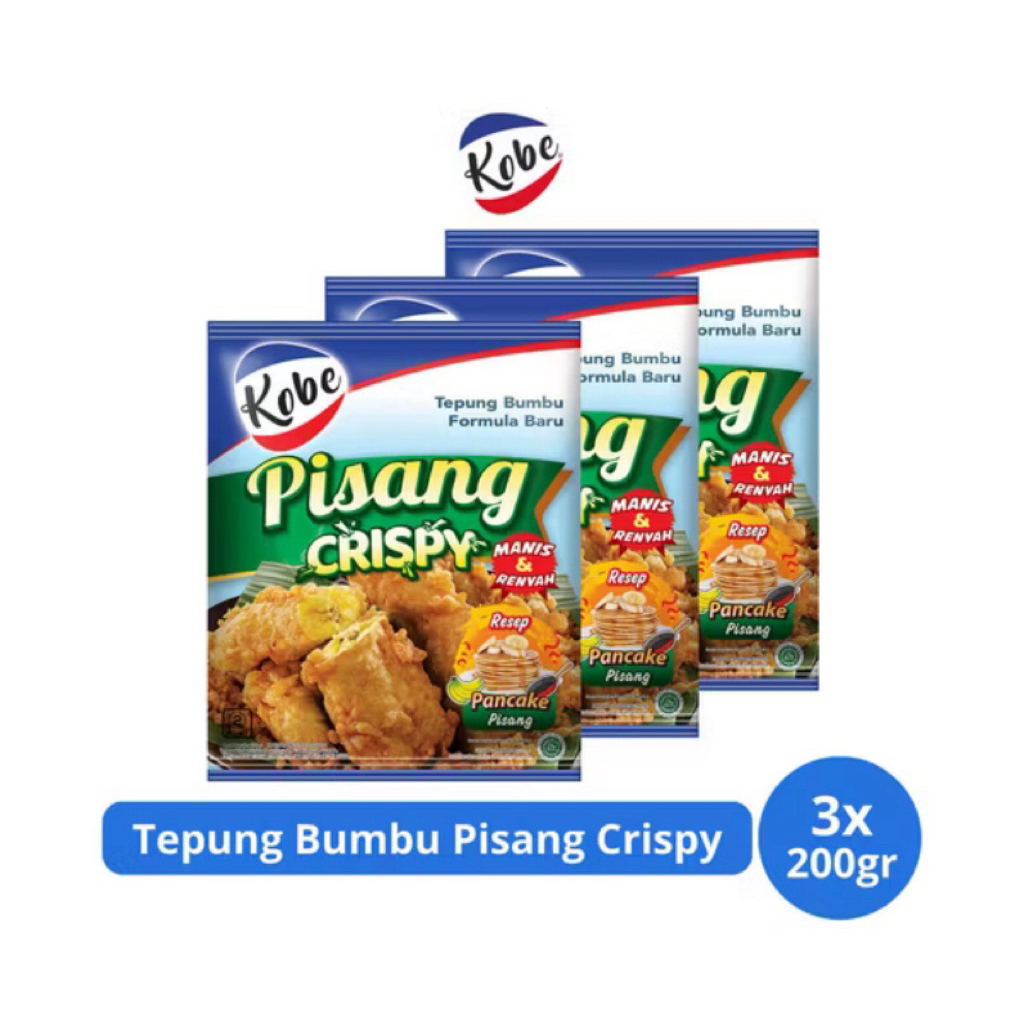 

Kobe Tepung Bumbu Pisang Crispy 3x200gr – Renyah Manisnya Bikin Nagih