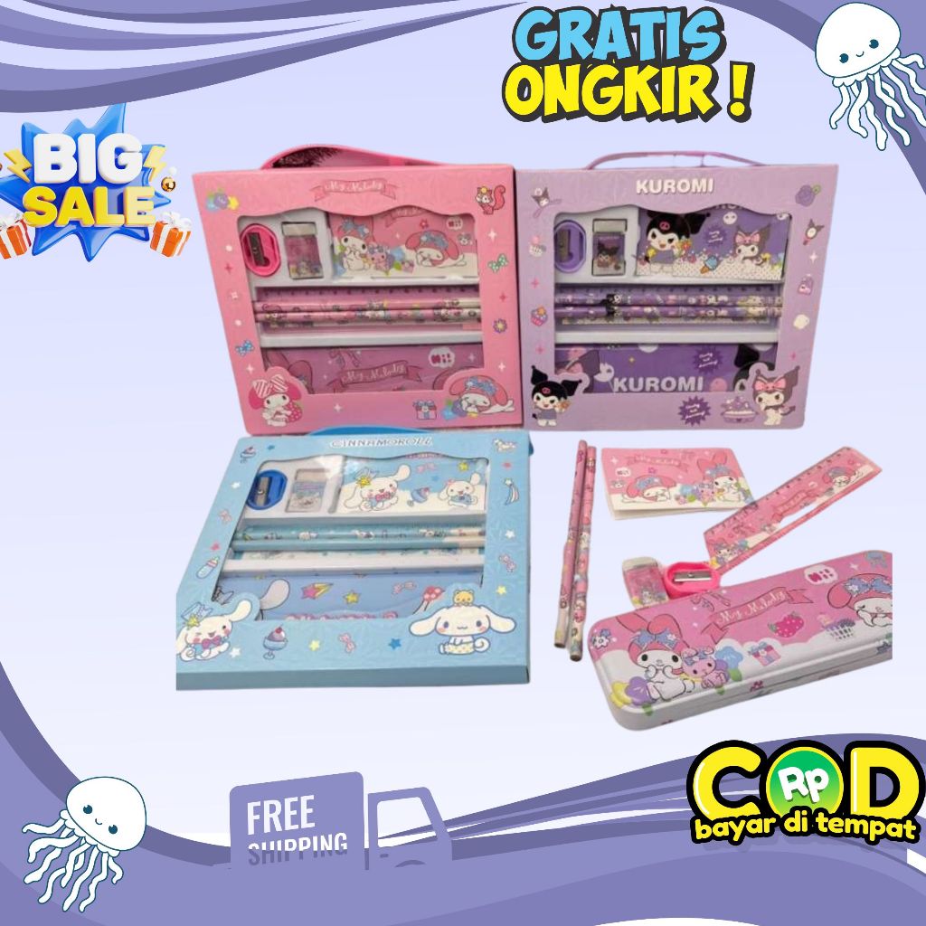 

Set Alat Tulis Anak SD ISI TEMPAT PENSIL 7 IN 1 CATATAN MINI, PENSIL, RAUTAN, PENGHAPUS DAN PENGGARIS MOTIF