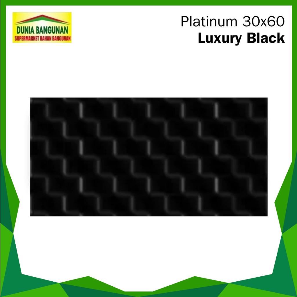 Keramik Dinding 30x60 Platinum Luxury Black Keramik Dinding Hitam Glossy