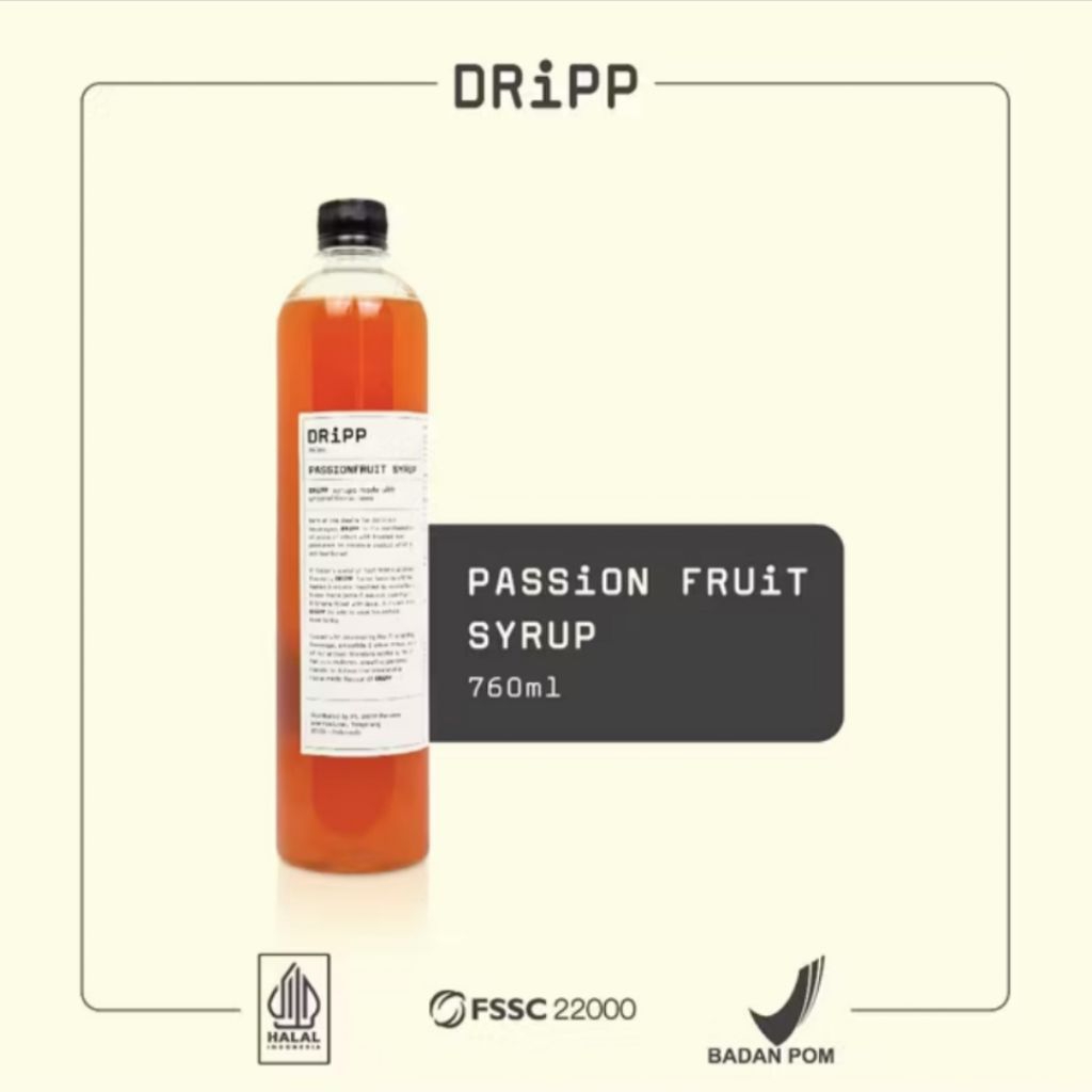 

DRIPP SYRUP PASSION FRUIT 760 ML