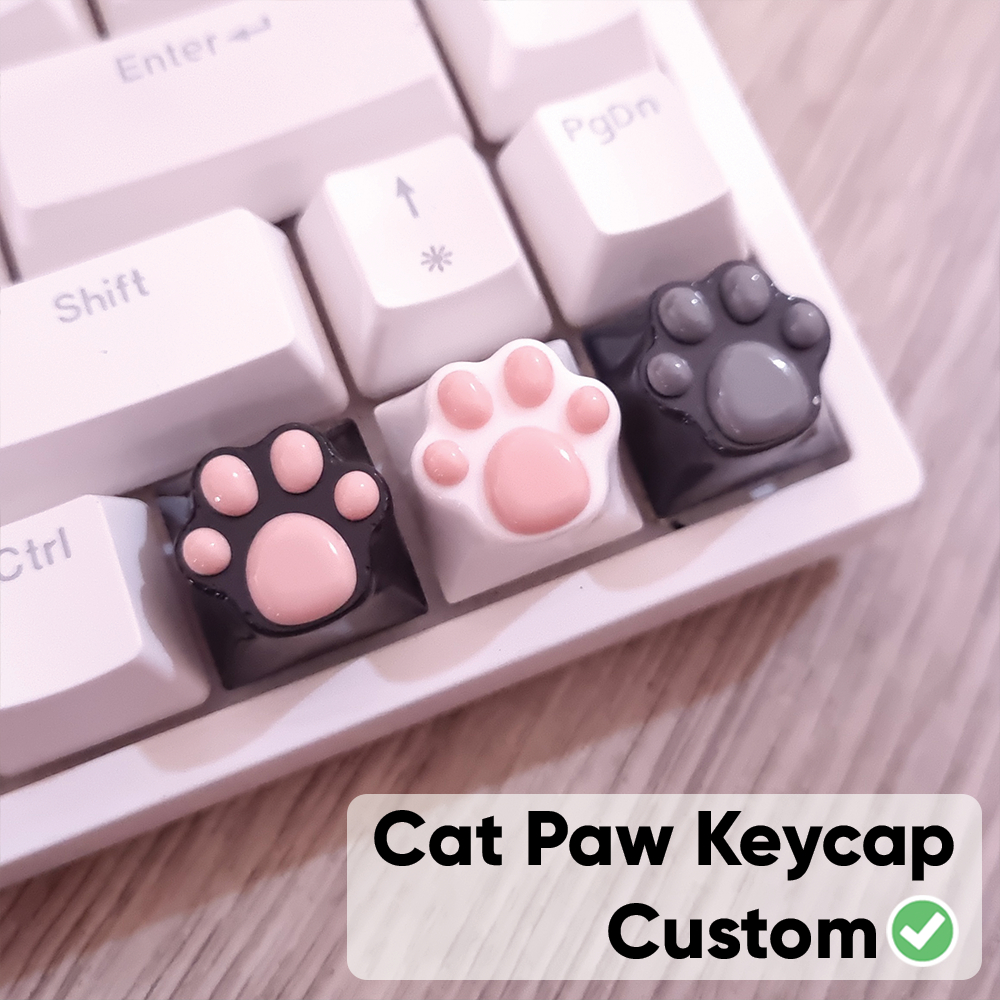 Artisan Cat Paw Dog Paw Keycaps Mechanical Keyboard Resin Artisan Keycap