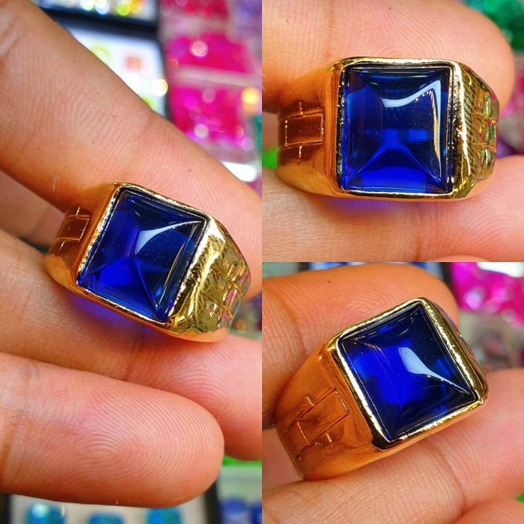 BATU CINCIN AKIK KING SAFIR MODEL KOTAK