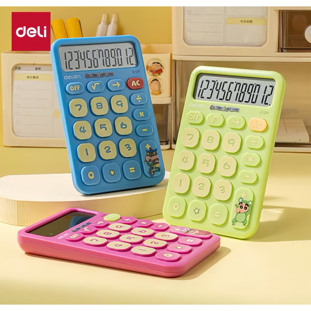 

Crayon ShinChan Mini Calculator LB200 Kalkulator Mini Portable 12 digit Karakter Kartun Sinchan Lisensi License