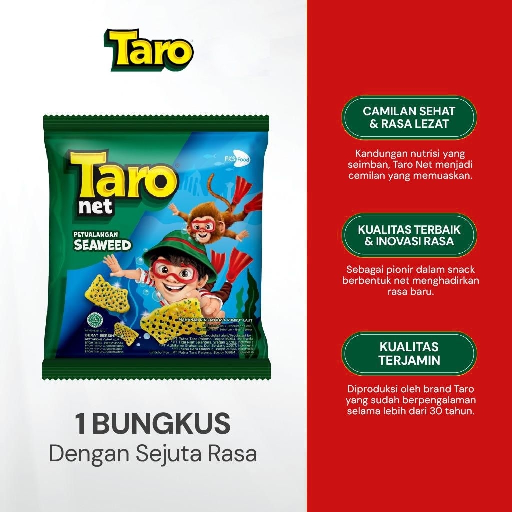 

Taro - Seaweed - Small Pack - 1 Karton (4renceng) - 40 Pcs - 17gr