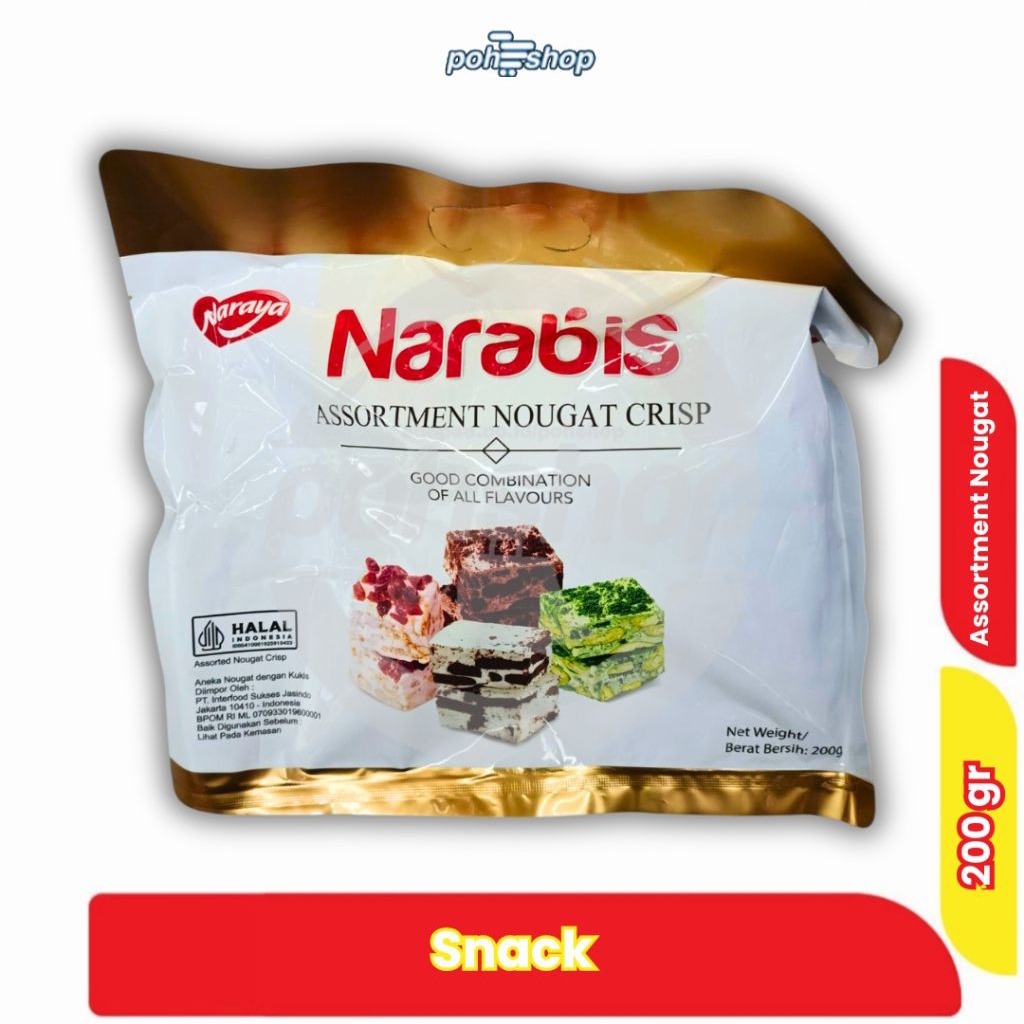 

Narabis Assortment Nougat Crisp 200gr