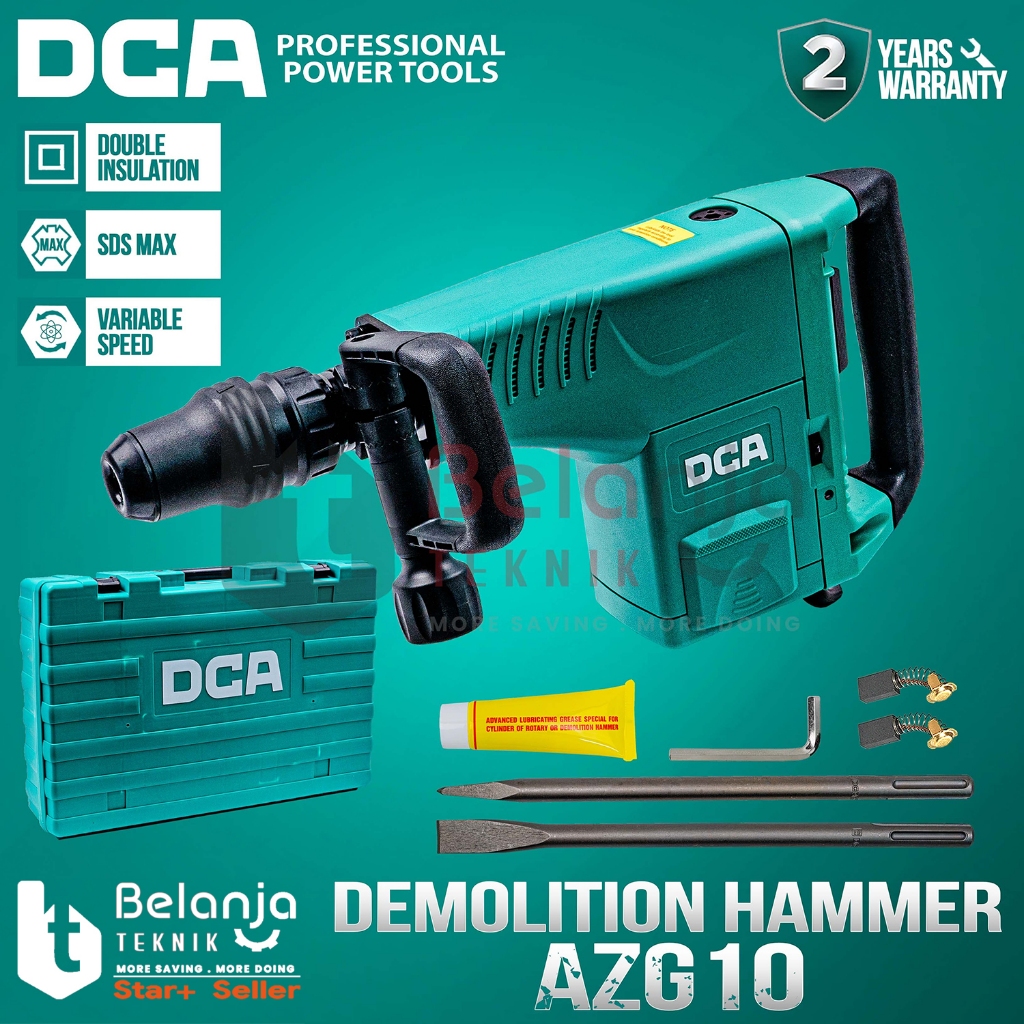 Mesin Bor Bobok Beton DCA AZG10 Demolition Hammer 10KG Jack Hammer AZG 10 1500 Watt