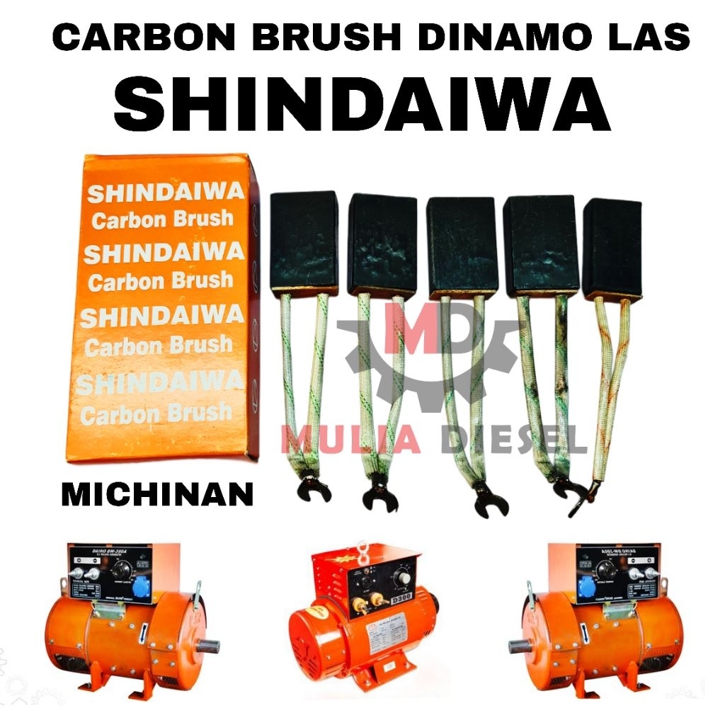 Carbon brush Dinamo Las Shindaiwa Michinan 2 kabel Sindaiwa Arang