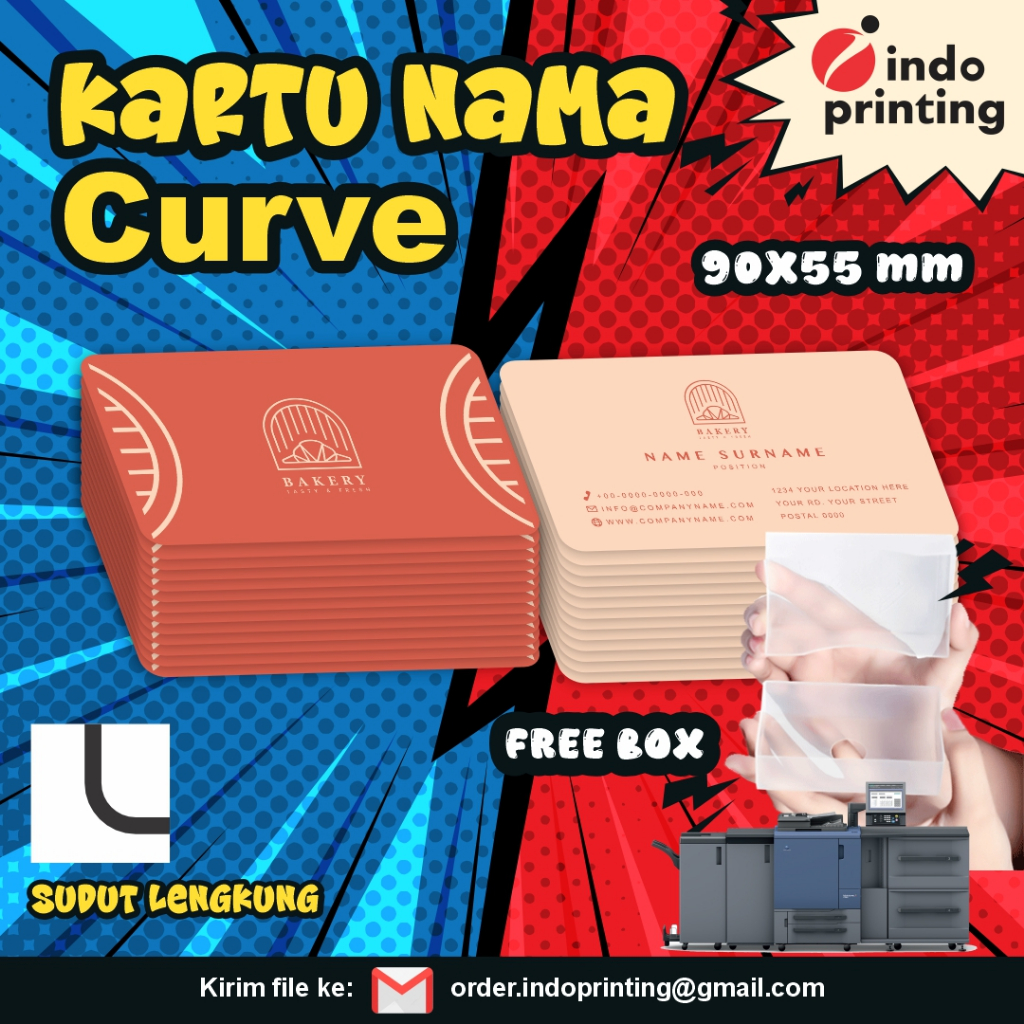 

Kartu nama curve / kartu nama lengkung / kartu nama custom