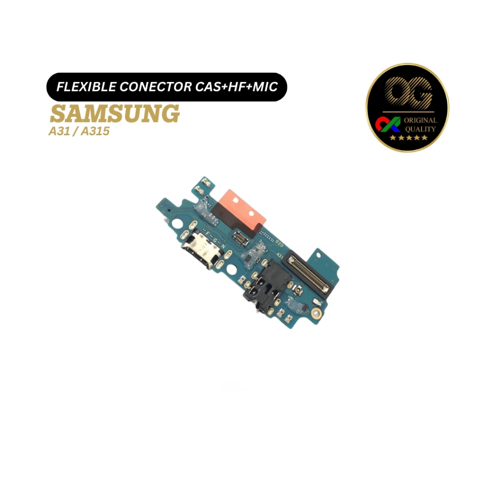FLEXIBLE SAMSUNG A31 / A315 CONECTOR CAS + H/F + MIC ORI CT