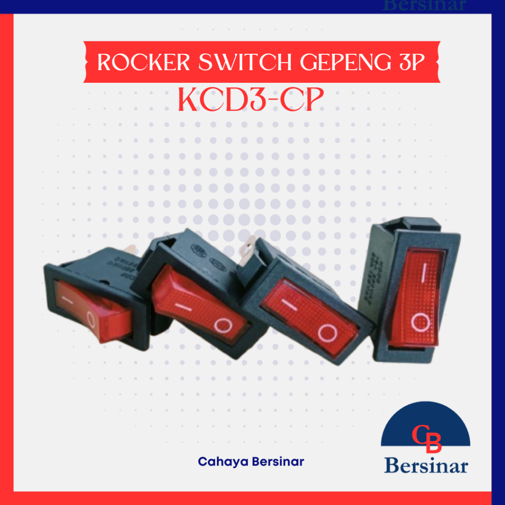 ROCKER SWITCH GEPENG 3P KCD3-CP