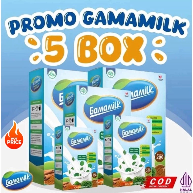 

HALAL !!! 5 BOX Gamamilk - Susu Etawa plus Ekstrak Gamat atasi Asam Urat, Rematik Dan Nyeri Sendi