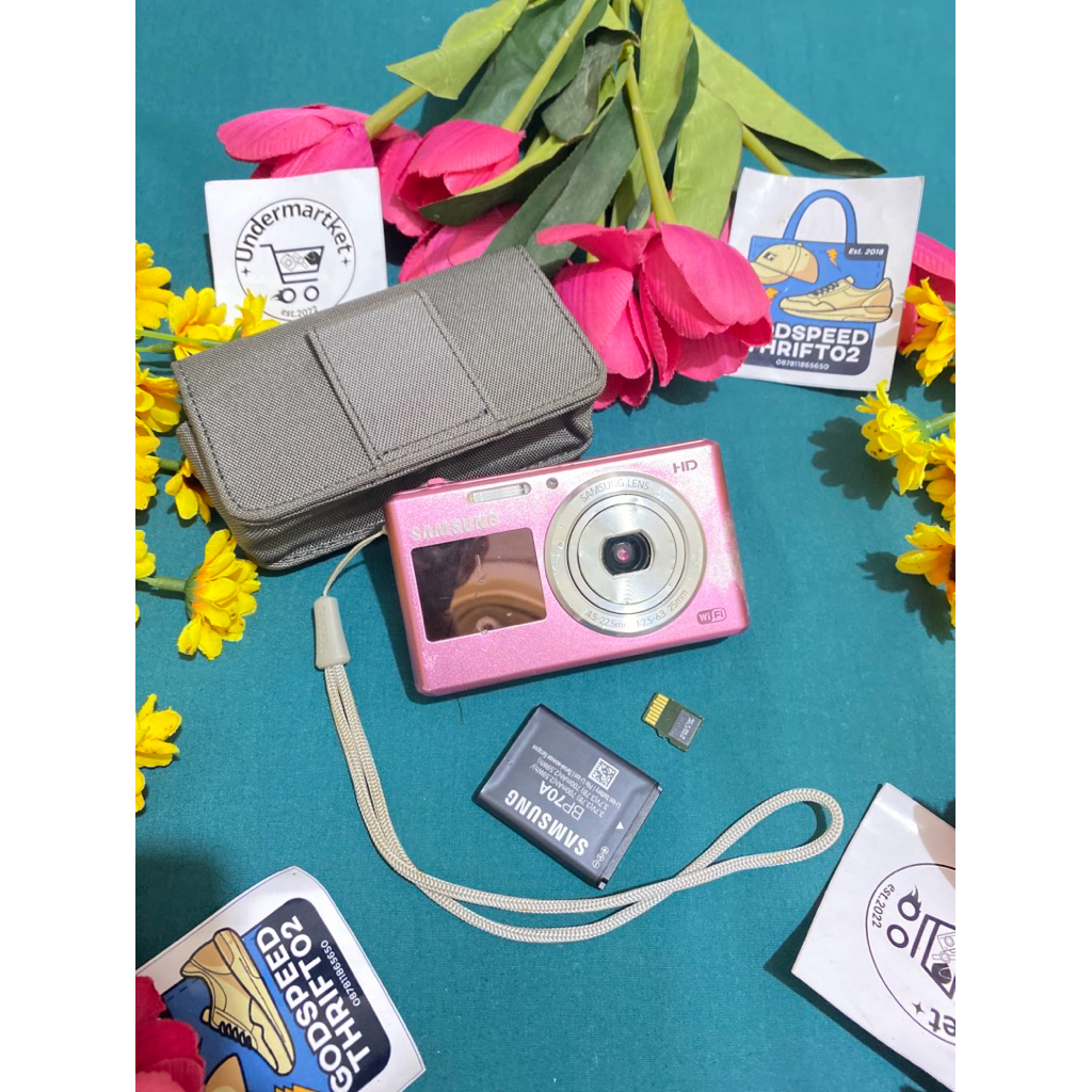 Camera Digital Samsung DV150F Dual Screen for Selfie Pink series 16.2 MegaPixels 5x Optical Zoom Bui