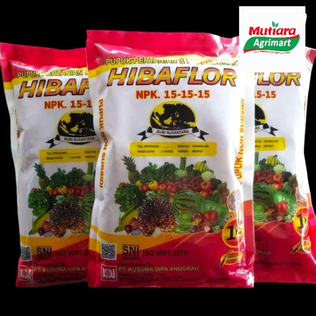 PUPUK HIBAFLOR NPK 15-15-15 1KG // PUPUK TANAMAN