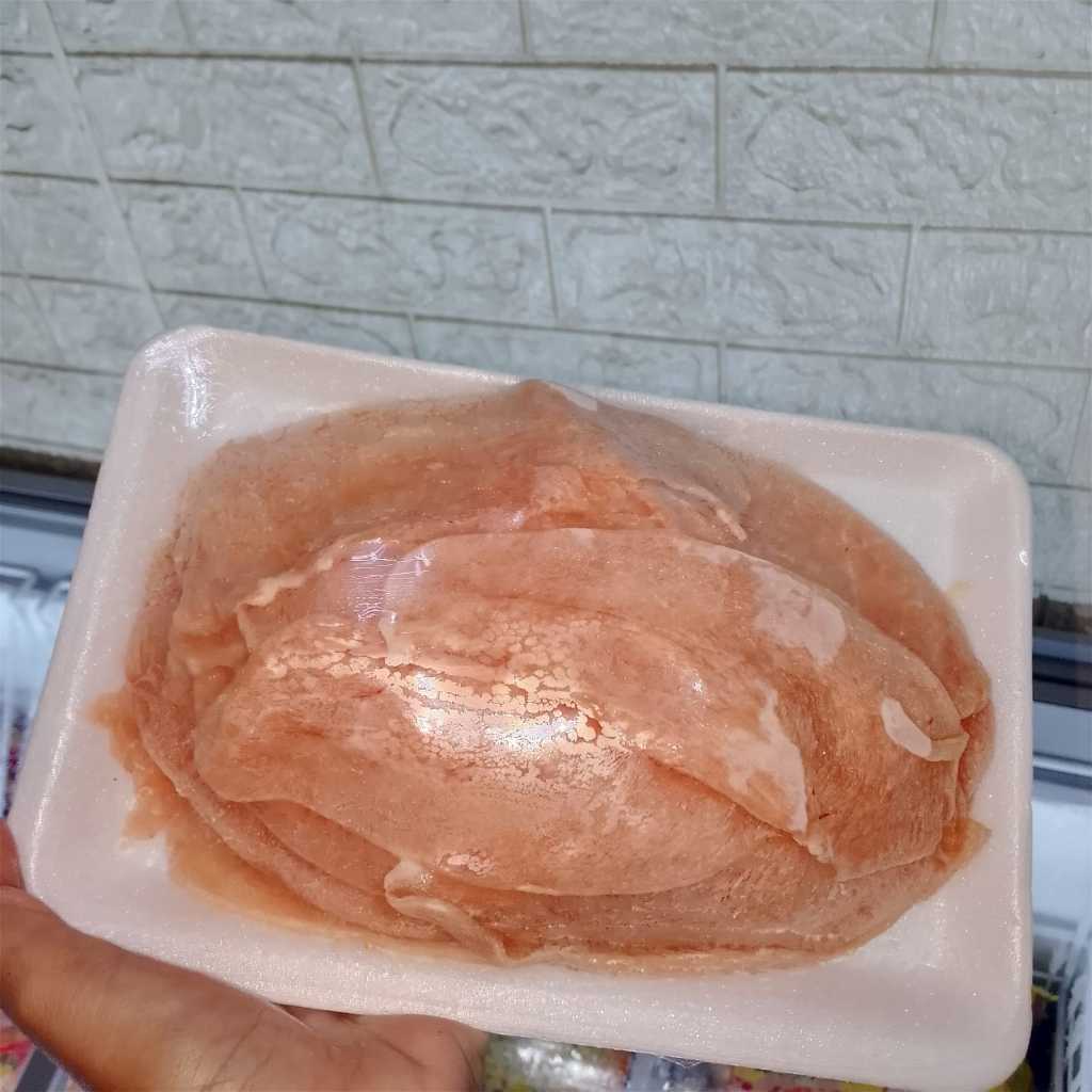 

AYAM SLICE - Daging Dada Ayam Iris - Daging Ayam Sliced Chicken Halal - Kheiza Frozen