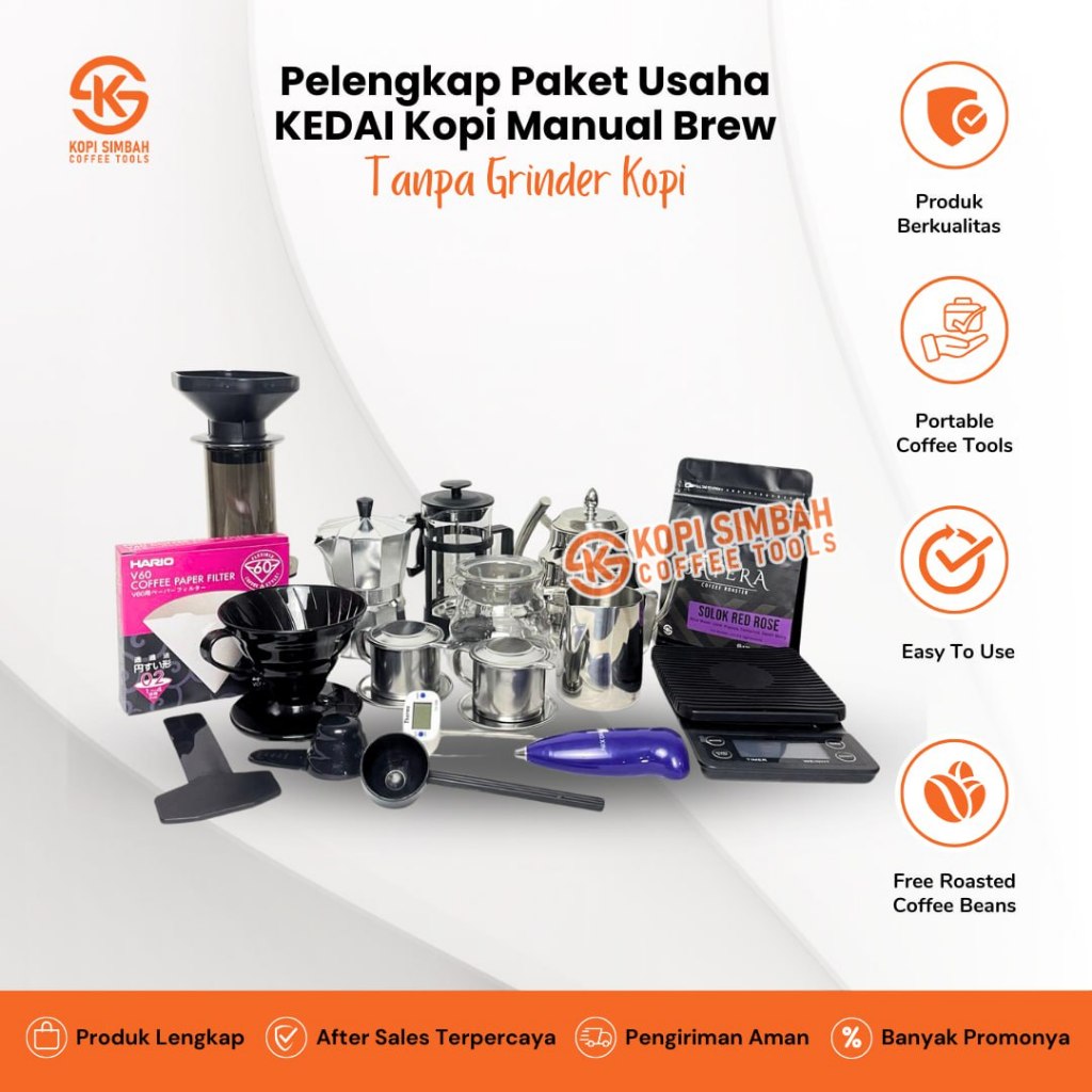 Pelengkap Paket Usaha KEDAI Kopi ManualBrew Alat Seduh Kopi Manual Brew