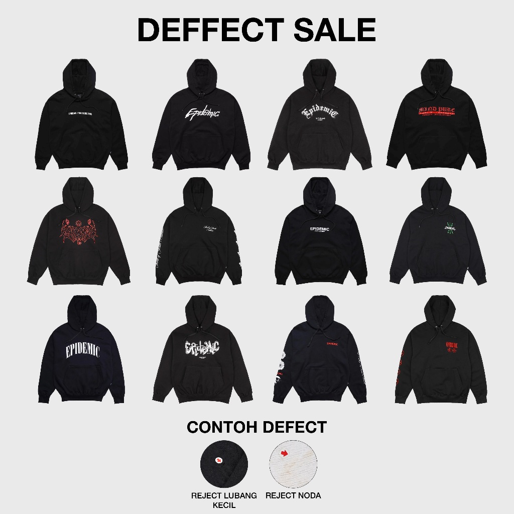 EPIDEMIC REJECT I DEFFECT SALE HOODIE