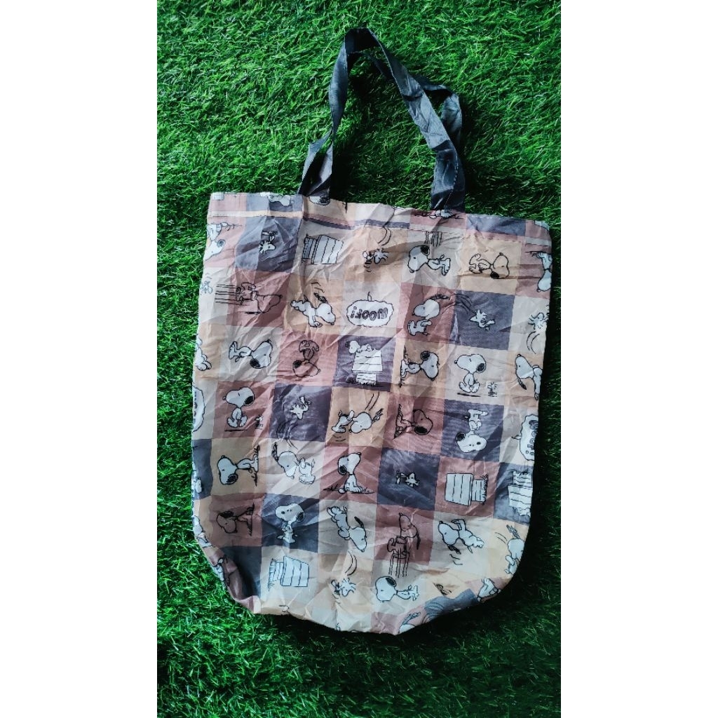 tas belanja nilon snoopy peanuts second preloved