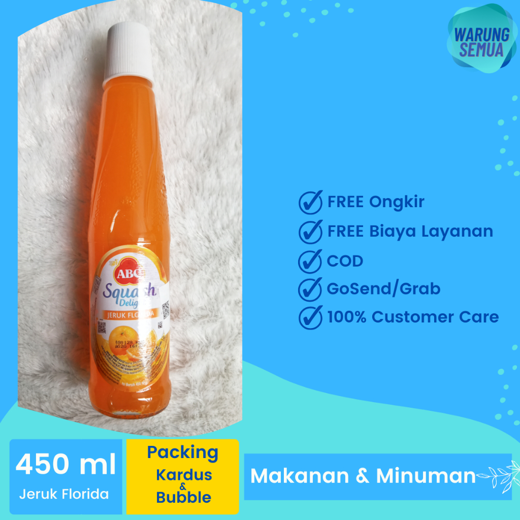 

Sirup ABC Squash Jeruk Florida 450 ml + FREE Packing Kardus dan Bubble Wrap