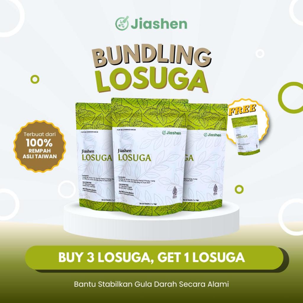 

[Spesial Bundling] Jiashen Losuga Buy 3 Get 1 -- Herbal Cina Kontrol Gula Seimbang & Metabolisme Alami