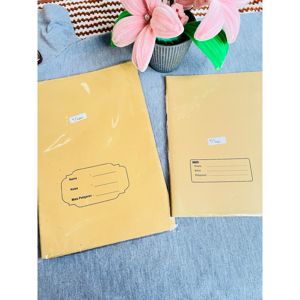 

sampul buku tulis coklat ukuran besar dan kecil harga per 10 lembar