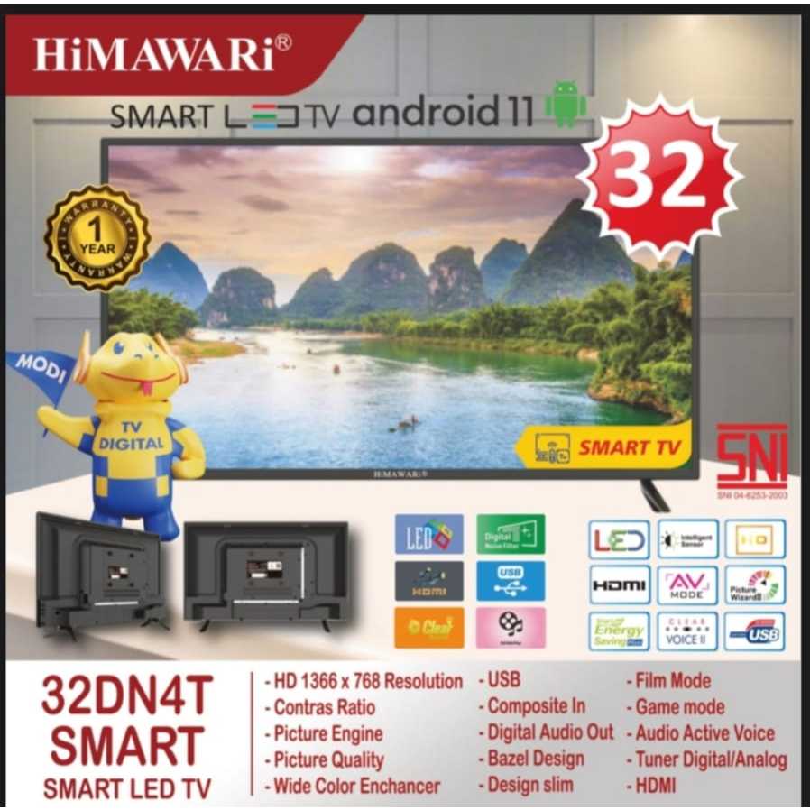 SMART TV / LED TV / ANDROID TV HIMAWARI 32 INCH 32DN4T SMART LED TV ANDROID 11